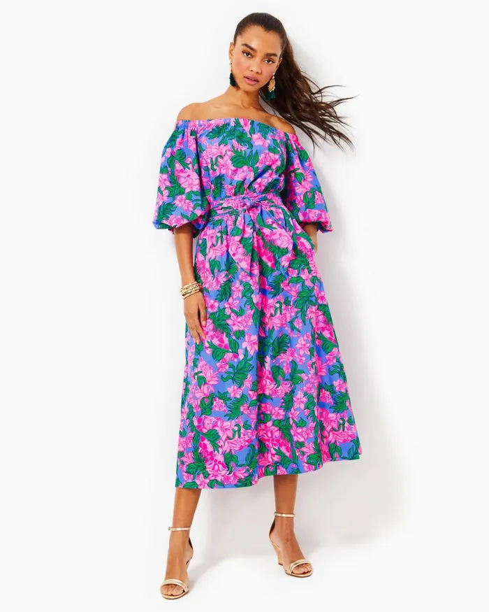 Dresses Women Lilly Pulitzer Parigi Boat Neck Romper Aegean Navy Beach Path Dresses Women Lilly Pulitzer Parigi Boat Neck Romper Aegean Navy Beach Path