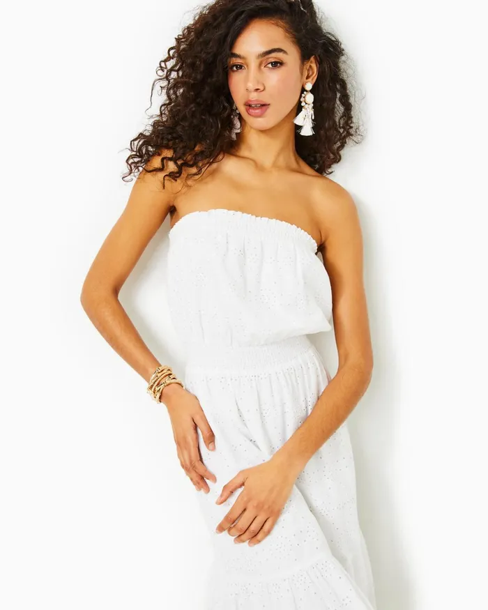 Dresses Women Lilly Pulitzer Parigi Boat Neck Romper Aegean Navy Beach Path Dresses Women Lilly Pulitzer Parigi Boat Neck Romper Aegean Navy Beach Path