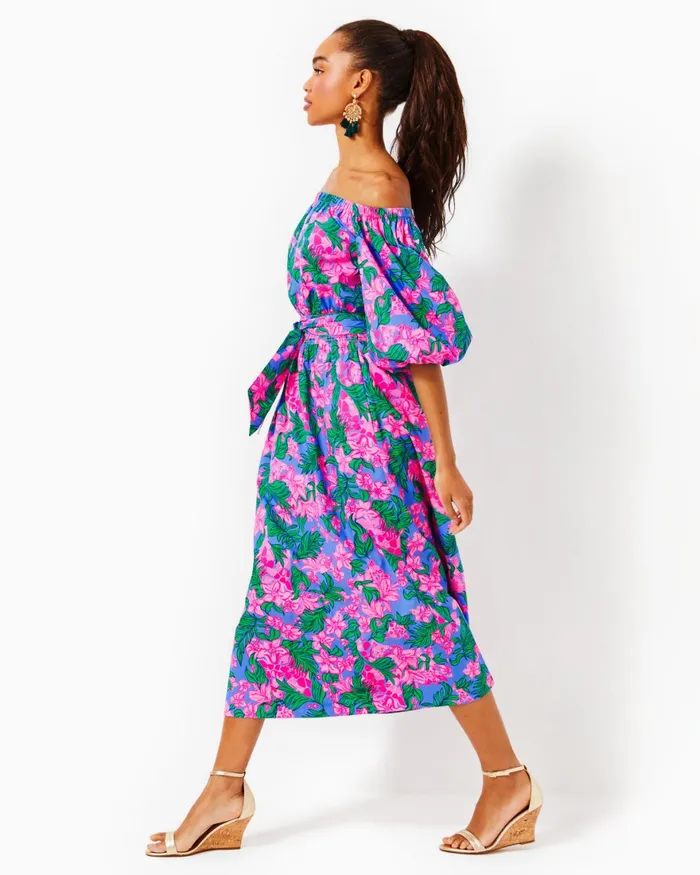 Dresses Women Lilly Pulitzer Parigi Boat Neck Romper Aegean Navy Beach Path Dresses Women Lilly Pulitzer Parigi Boat Neck Romper Aegean Navy Beach Path