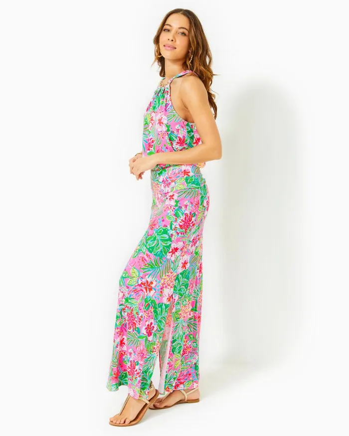 Dresses Women Lilly Pulitzer Shawnlee Elbow Sleeve OffTheShoulder Cotton Midi Dress Alba Blue