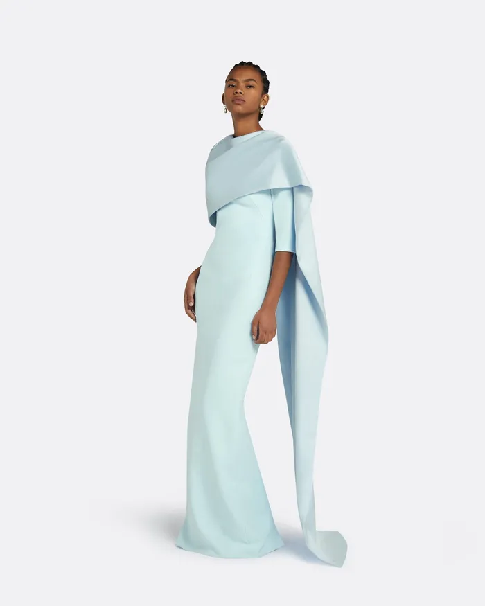Dresses Women Safiyaa Cosette Baby Blue Long Dress Baby Blue