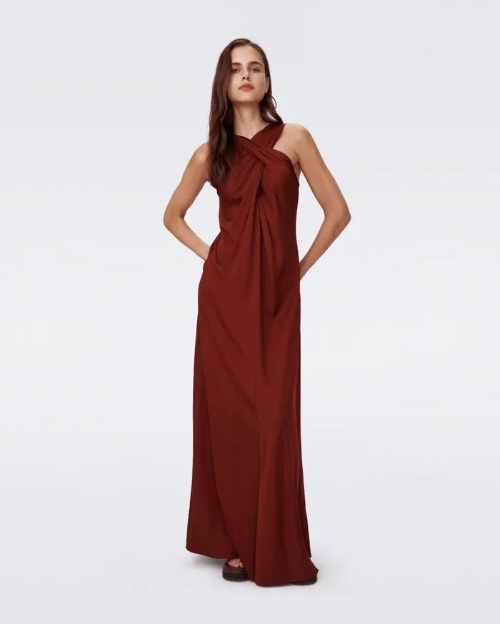 DVF Dresses Women Alia Dress Chestnut