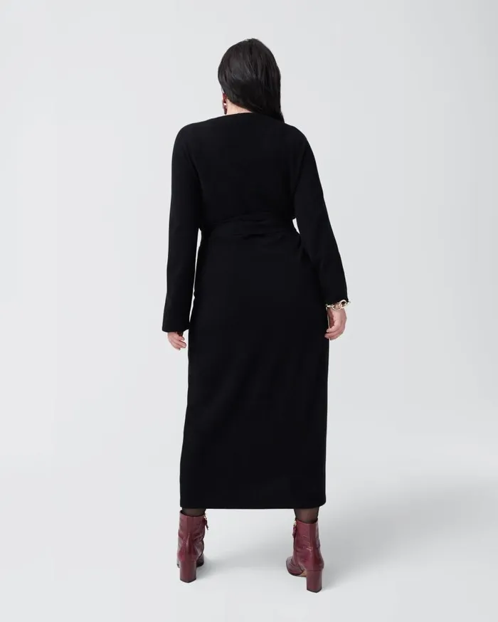 DVF Dresses Women Astrid WoolCashmere Wrap Dress Black