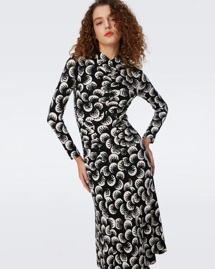 DVF Dresses Women Emanuelle Dress Huge Moon Landing