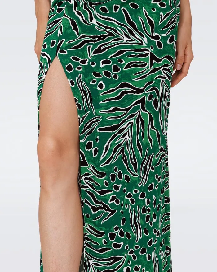 DVF Dresses Women Gertrude Dress Huge Water Tiger Green
