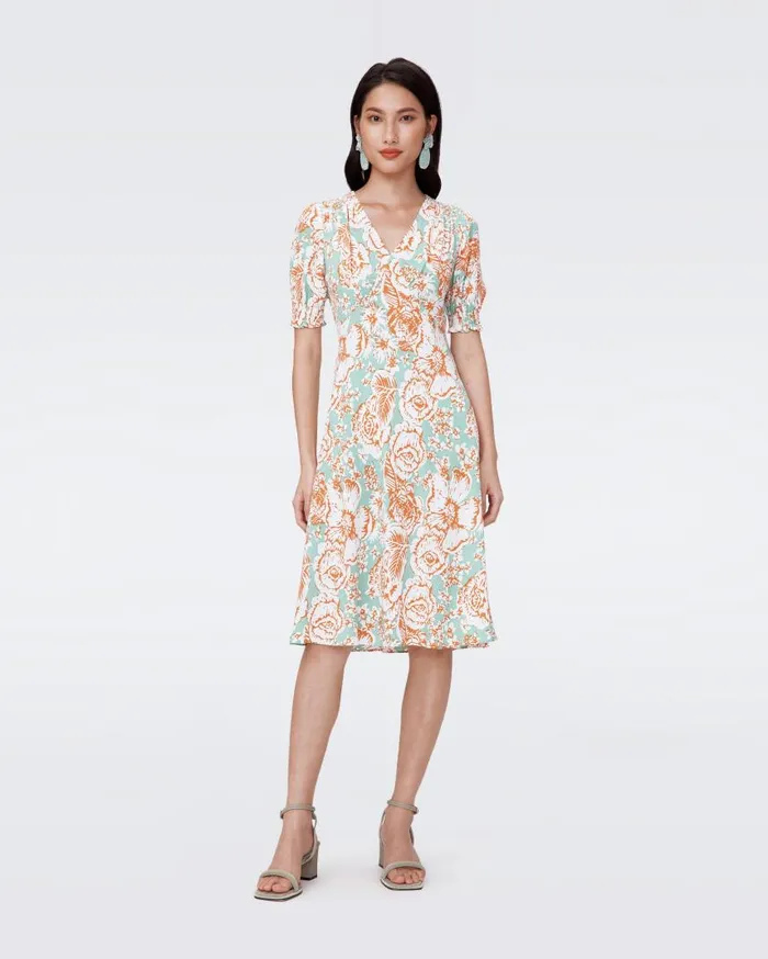 DVF Dresses Women Jemma Dress June Bloom Jade