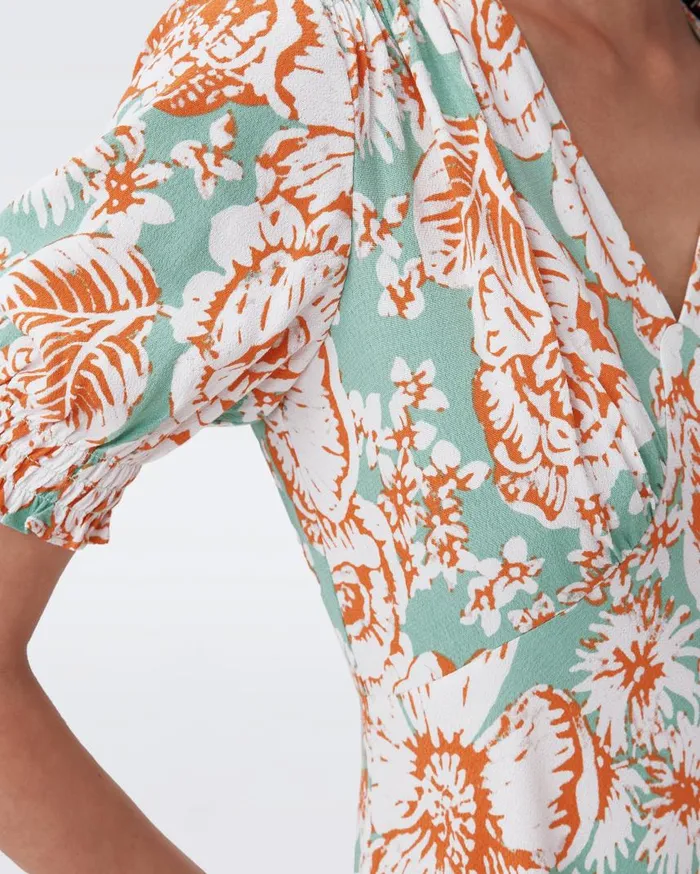 DVF Dresses Women Jemma Dress June Bloom Jade