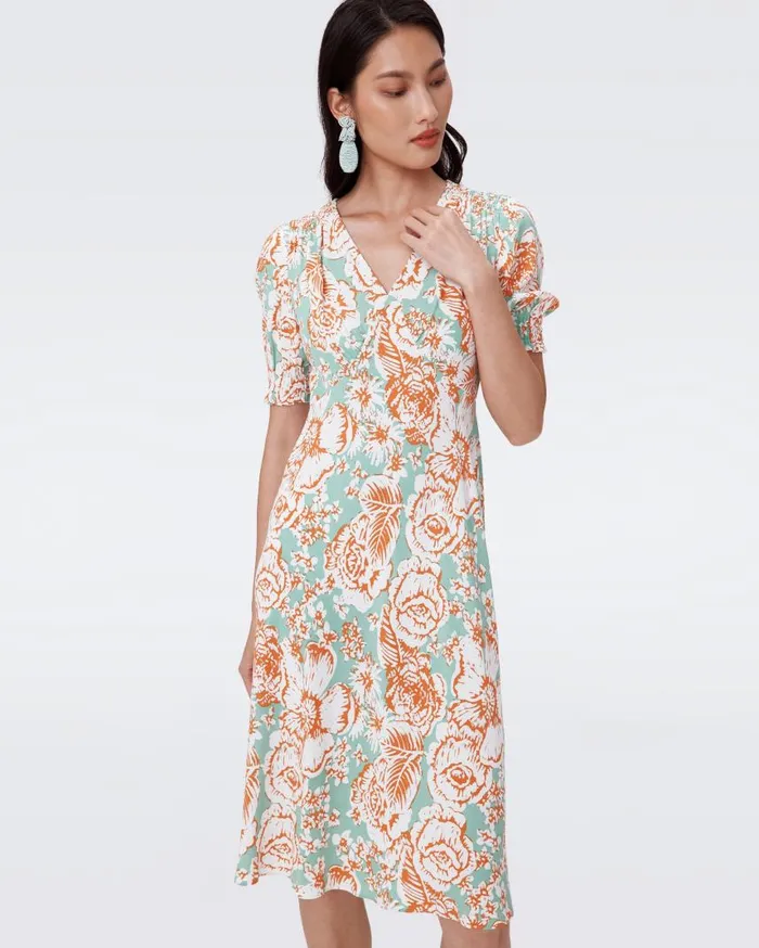 DVF Dresses Women Jemma Dress June Bloom Jade