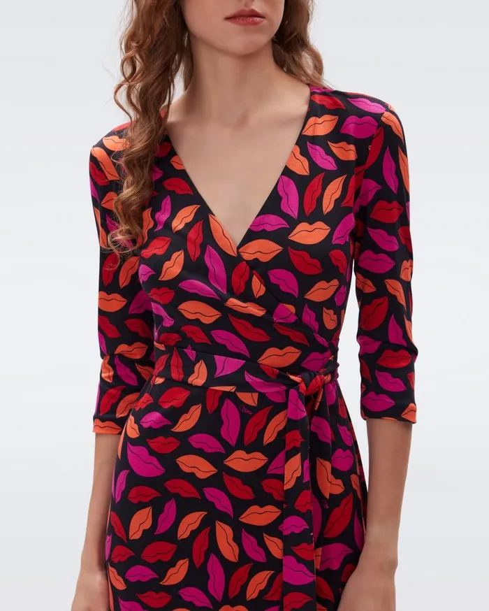 DVF Dresses Women Julian Silk Jersey Wrap Dress Midnight Kiss Multi DVF Dresses Women Julian Silk Jersey Wrap Dress Midnight Kiss Multi