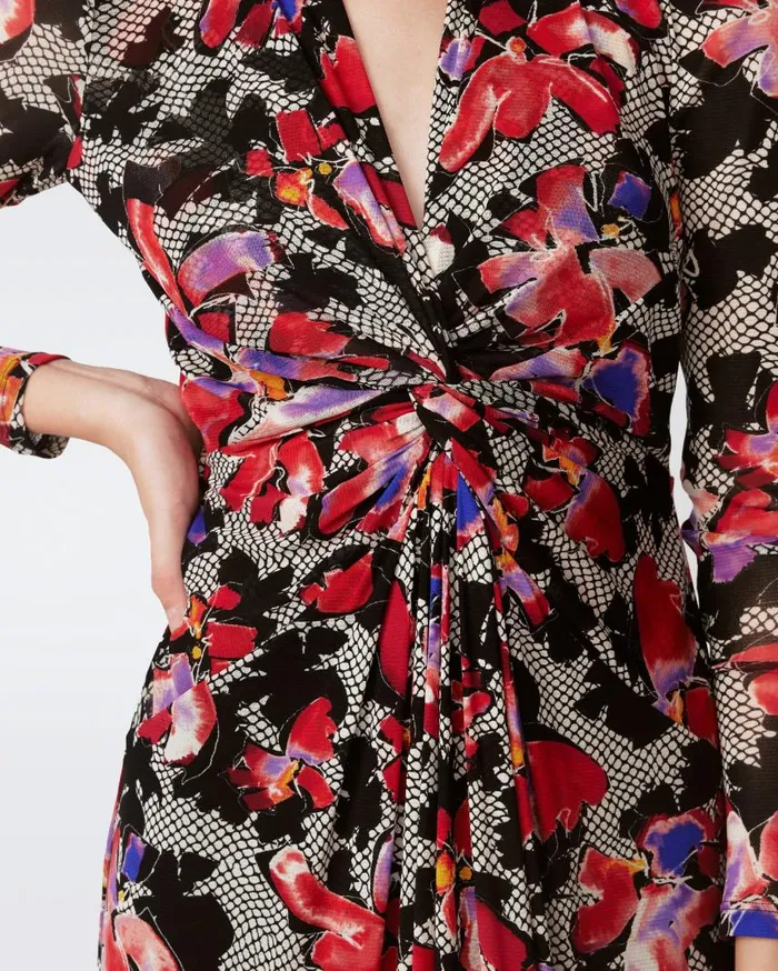DVF Dresses Women Kassia Mesh Dress Odette Floral