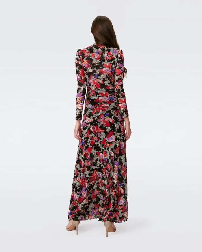 DVF Dresses Women Kassia Mesh Dress Odette Floral