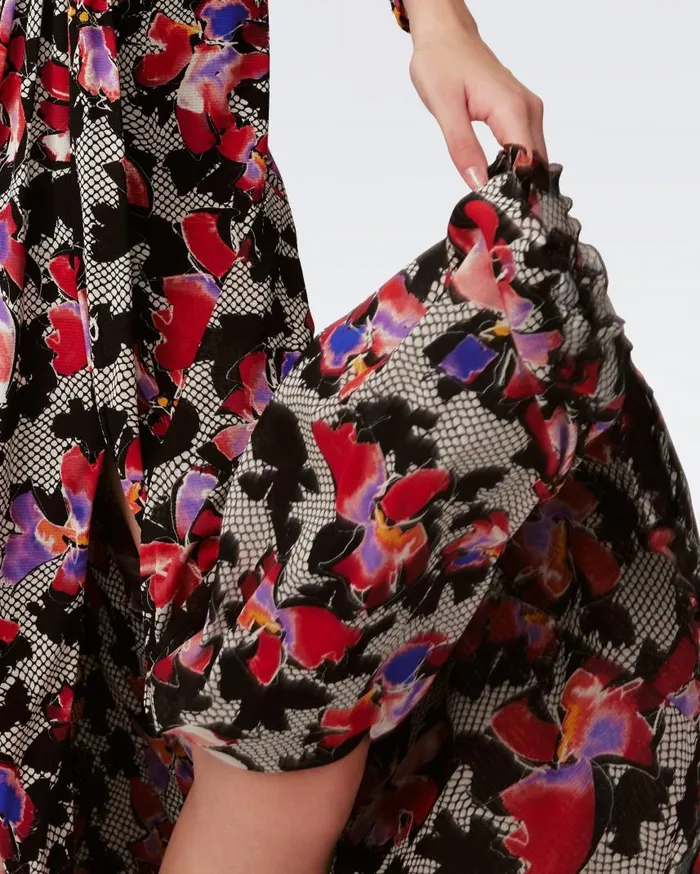DVF Dresses Women Kassia Mesh Dress Odette Floral