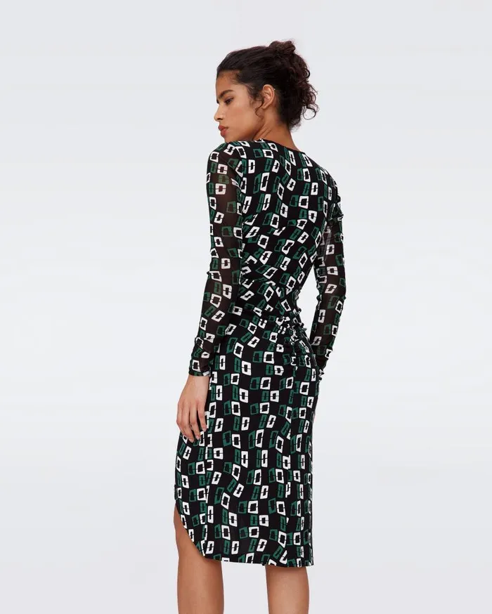 DVF Dresses Women Nevine Dress Chain Spots Black