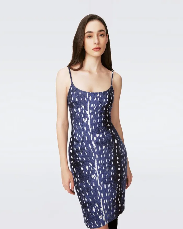 DVF Dresses Women Oslo Dress Fawn Perfect Navy