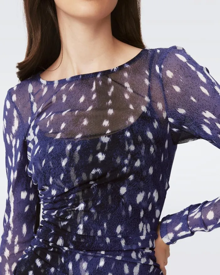 DVF Dresses Women Oslo Dress Fawn Perfect Navy