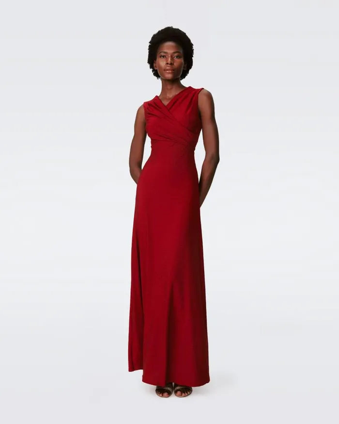 DVF Dresses Women Tomas Dress Metallic Red