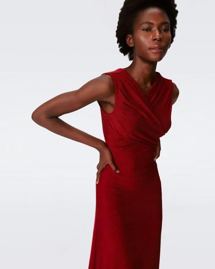DVF Dresses Women Tomas Dress Metallic Red