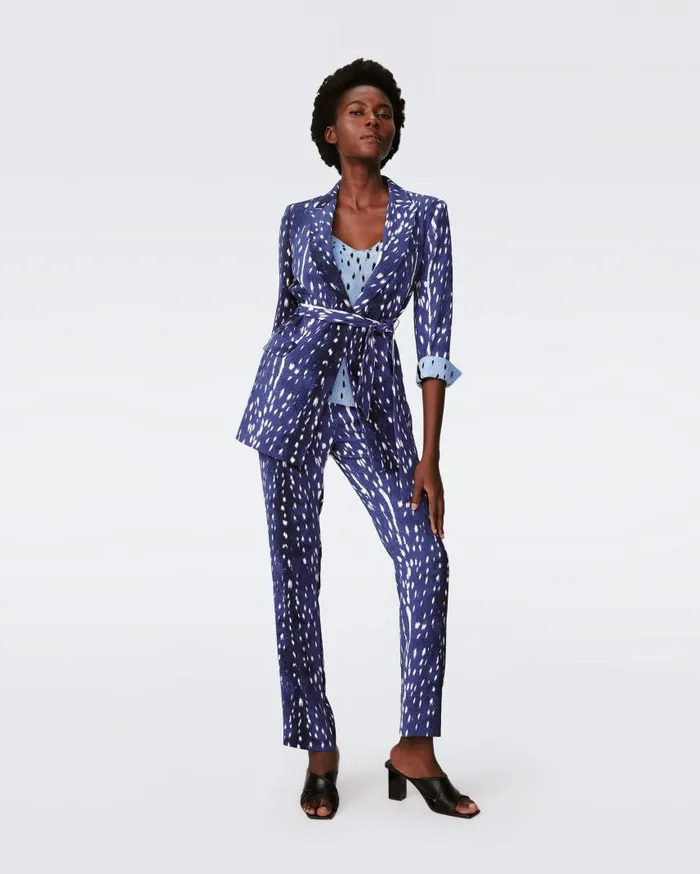 DVF Pants and Shorts Women Glora Pants Fawn Perfect Navy