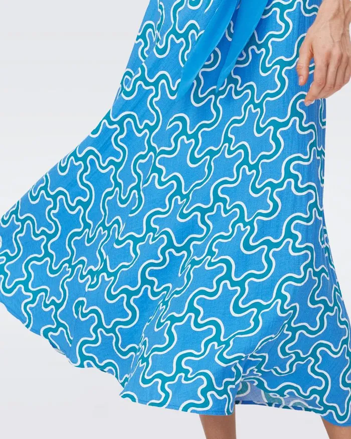 DVF Skirts Women Florencia Skirt Cloud Patch Blue