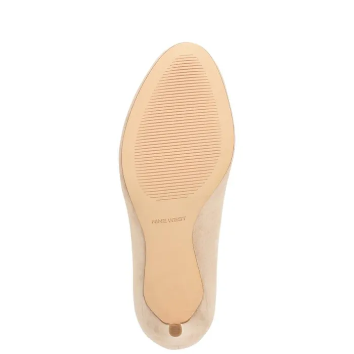 Dylan Round Toe Pumps Barely Nude Suede Women Nine West Heels Dylan Round Toe Pumps Barely Nude Suede Women Nine West Heels