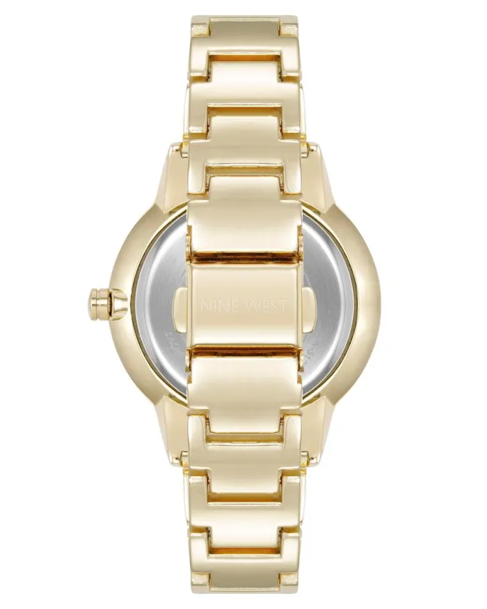 EasytoRead Sunburst Dial Watch Gold Women Nine West Straps
