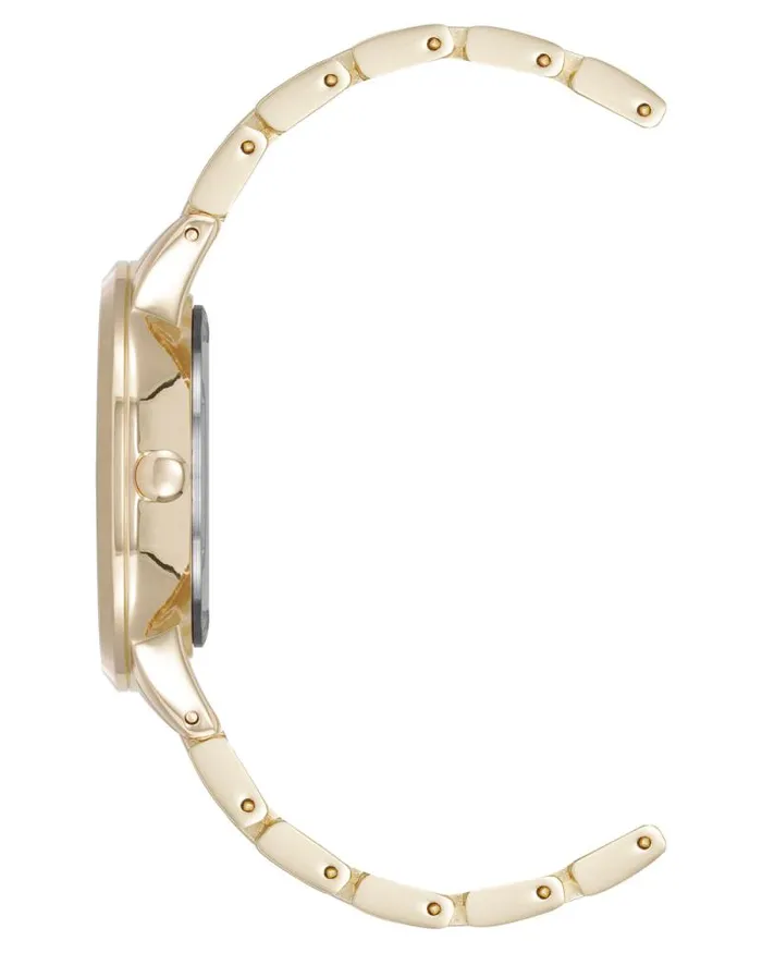 EasytoRead Sunburst Dial Watch Gold Women Nine West Straps