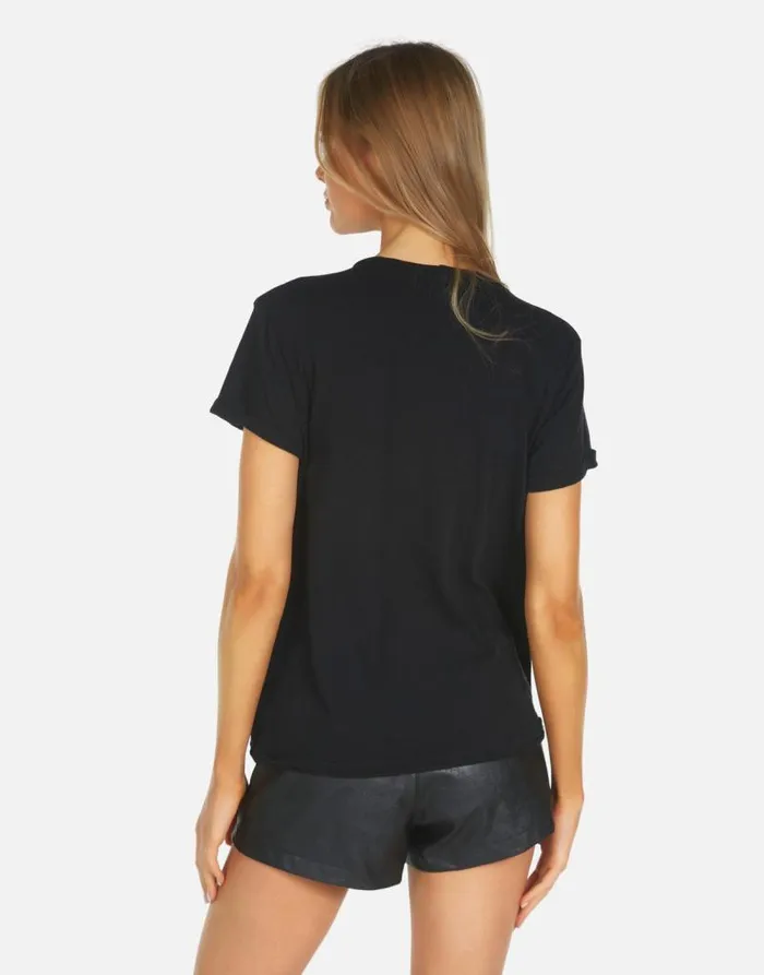 Edda X Led Zeppelin Outline Black Women Lauren Moshi Short Sleeve