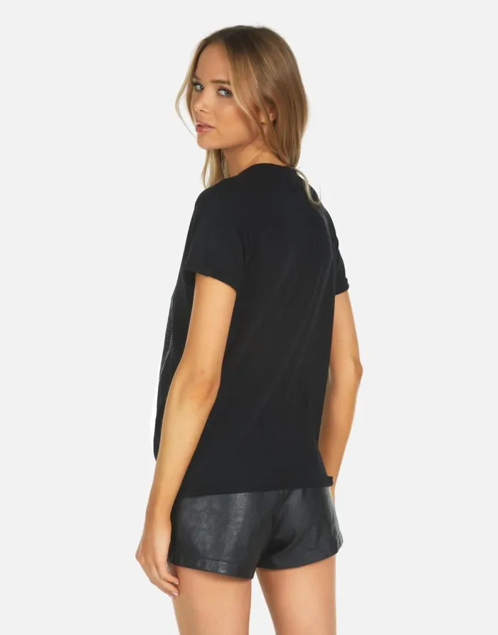 Edda X Led Zeppelin Outline Black Women Lauren Moshi Short Sleeve