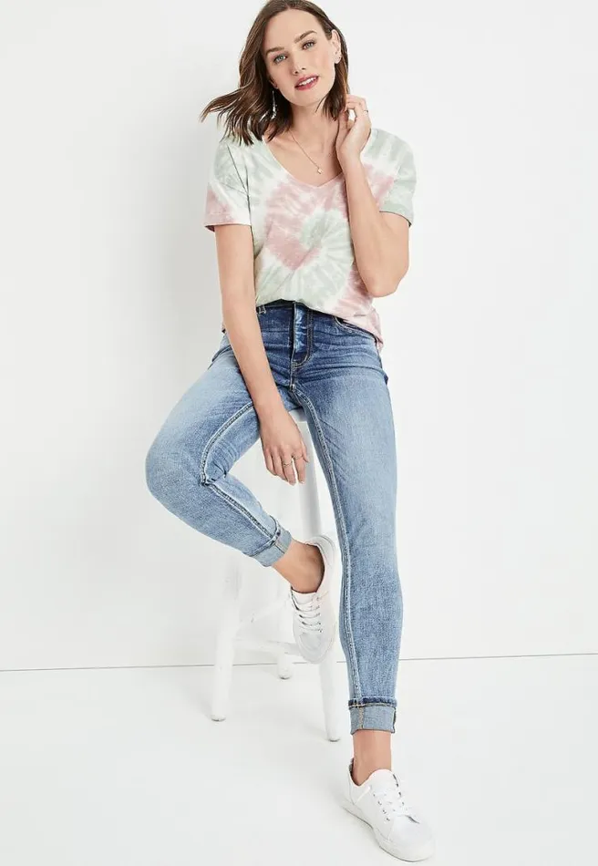 Edgely High Rise Light Cuffed Super Skinny Jean Women Maurices Jeans