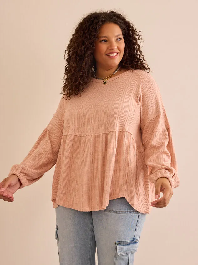 Eilish Babydoll Top Blush Women Altar039d State Tops