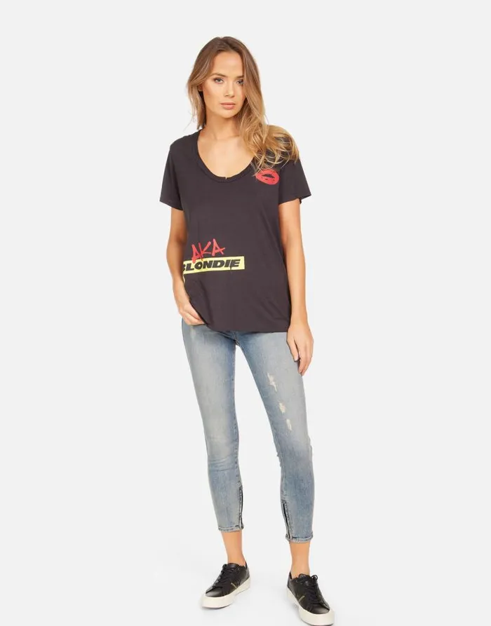 Elara AKA Blondie Onyx Women Lauren Moshi Short Sleeve