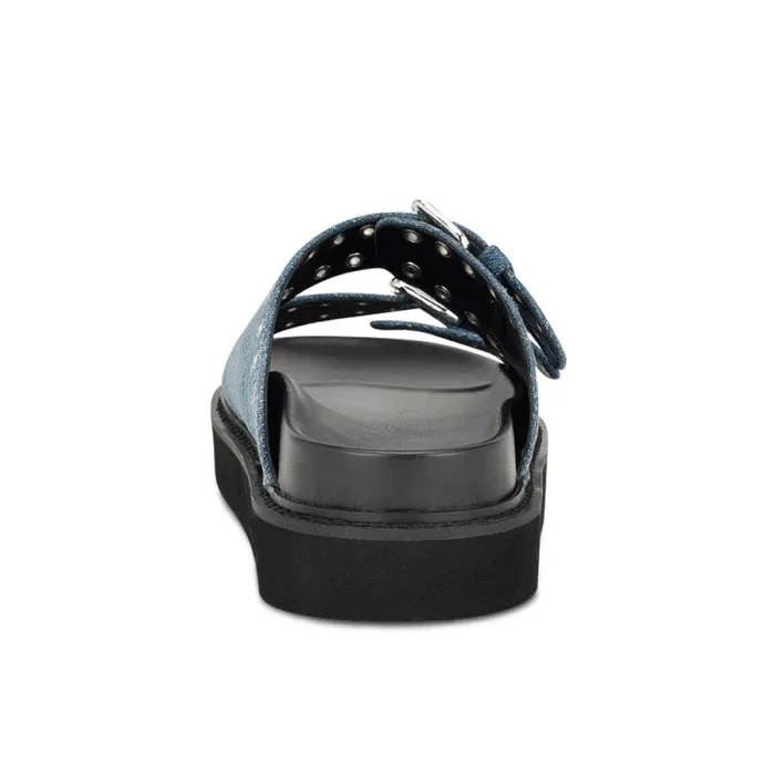 Eleny Buckle Slide Sandals Denim Women Nine West Sandals Eleny Buckle Slide Sandals Denim Women Nine West Sandals