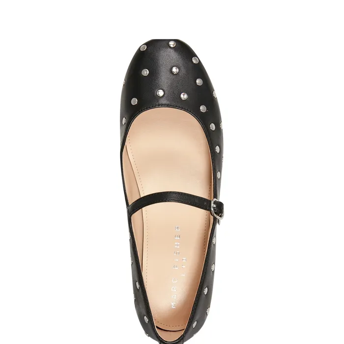 Elizza Mary Jane Ballet Flat Black Leather Women Loafers and Flats Marc Fisher