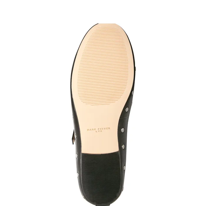 Elizza Mary Jane Ballet Flat Black Leather Women Loafers and Flats Marc Fisher