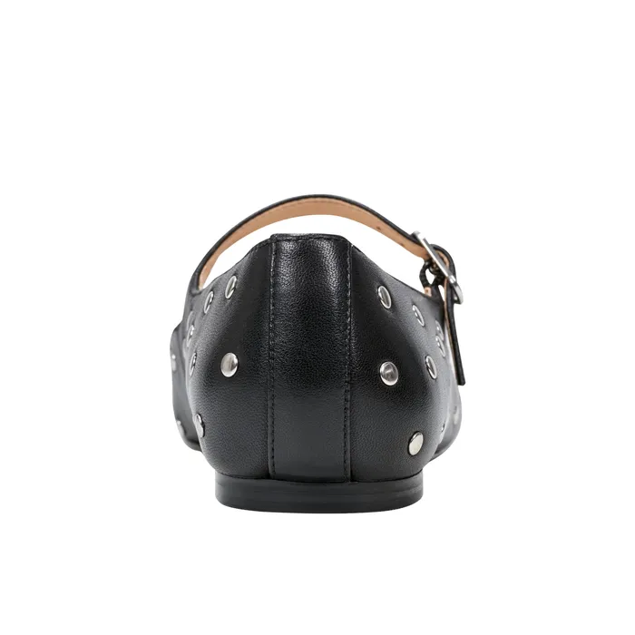 Elizza Mary Jane Ballet Flat Black Leather Women Loafers and Flats Marc Fisher