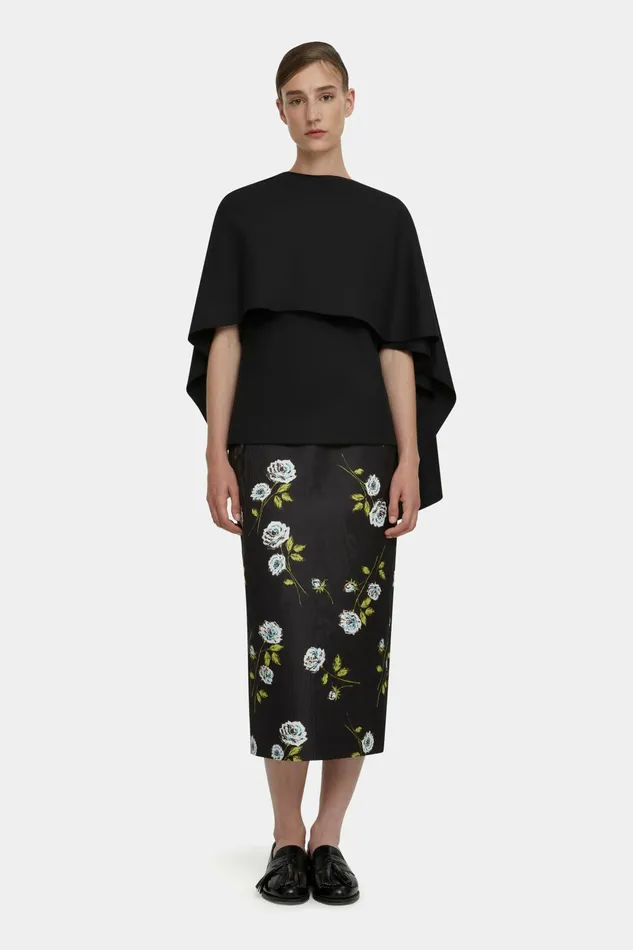 Emilia Wickstead Khy Top In Black Merino Wool Women Shirts and Tops