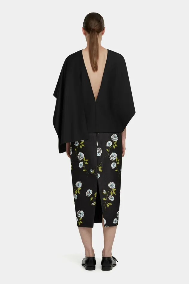 Emilia Wickstead Khy Top In Black Merino Wool Women Shirts and Tops