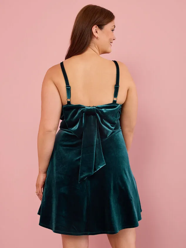 Erin Velvet Bow Back Dress Hunter Women Altar039d State Dresses