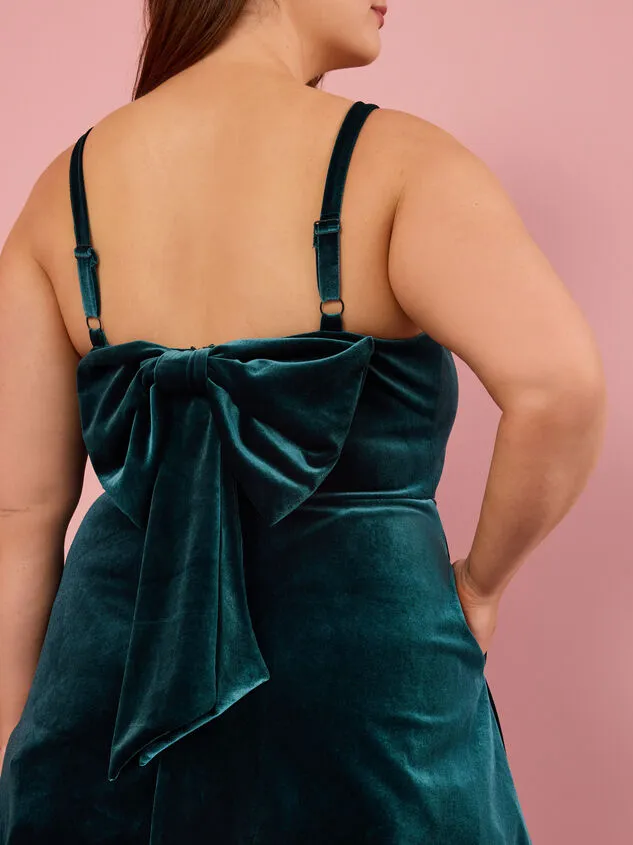 Erin Velvet Bow Back Dress Hunter Women Altar039d State Dresses