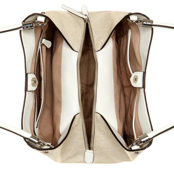Etta Jet Set Carryall Cream Logo Women Nine West Satchels and Shoulder Bags Etta Jet Set Carryall Cream Logo Women Nine West Satchels and Shoulder Bags