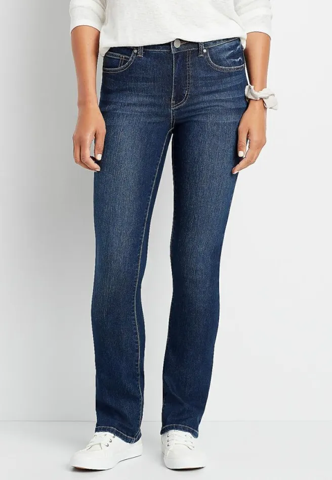 Everflex High Rise Dark Wash Baby Bootcut Jean Women Maurices Jeans