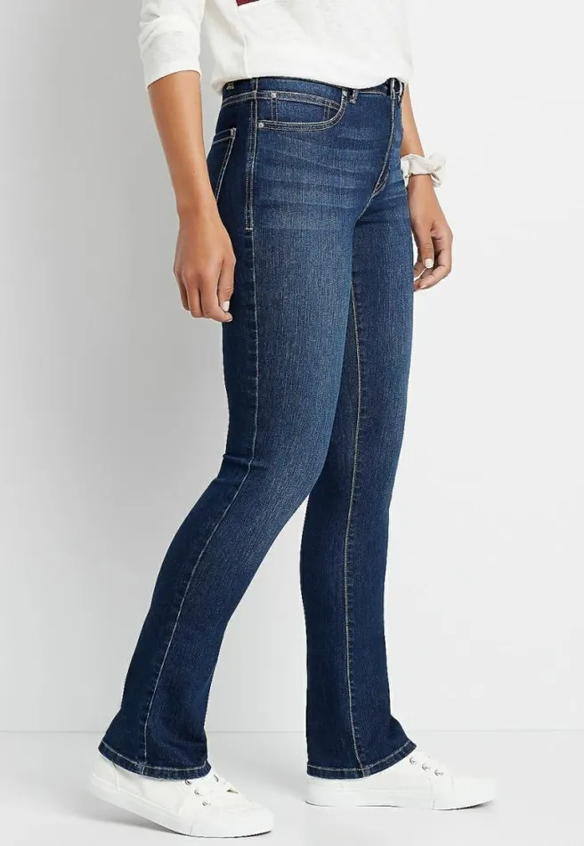 Everflex High Rise Dark Wash Baby Bootcut Jean Women Maurices Jeans