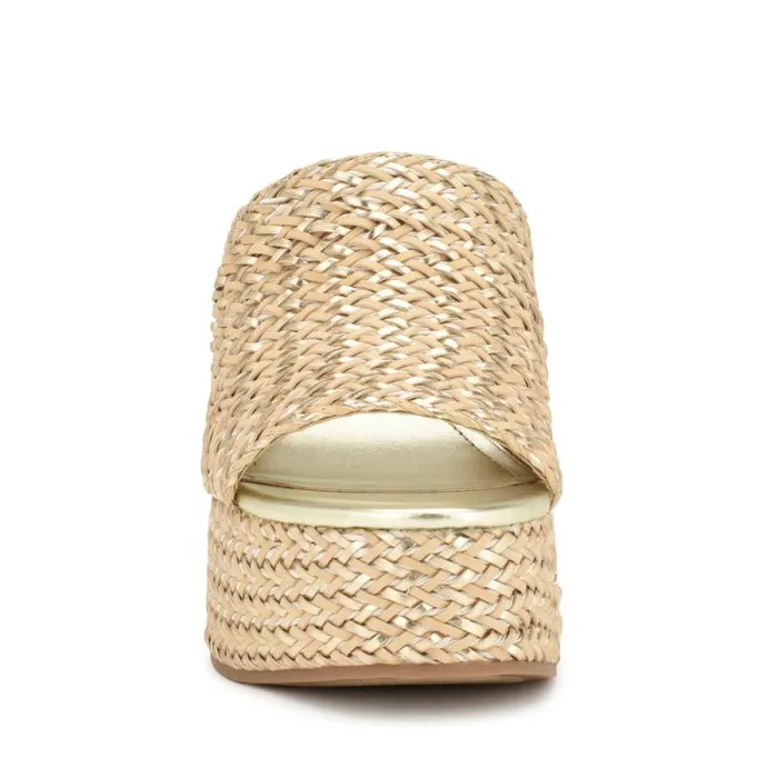 Everie Espadrille Wedge Sandals Natural Platino Women Nine West Sandals