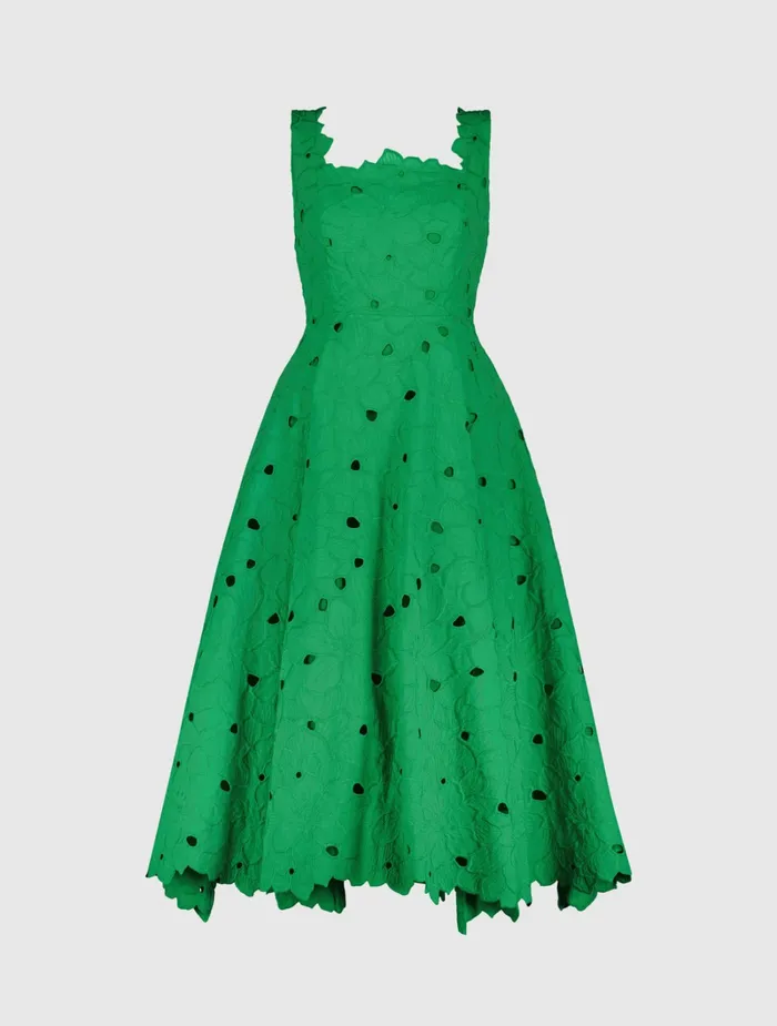 Every Day Dresses Women Mac Duggal Embroidered Floral A Line Midi Dress Spring Green