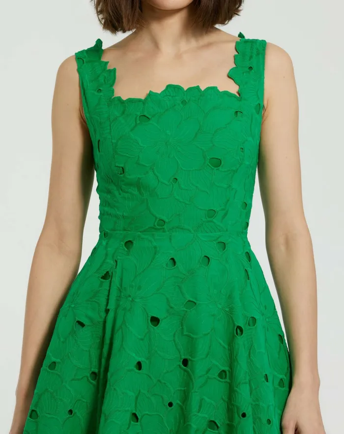 Every Day Dresses Women Mac Duggal Embroidered Floral A Line Midi Dress Spring Green
