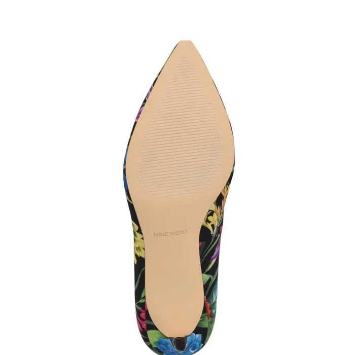Ezra Pointy Toe Pumps Black Floral Women Nine West Heels Ezra Pointy Toe Pumps Black Floral Women Nine West Heels