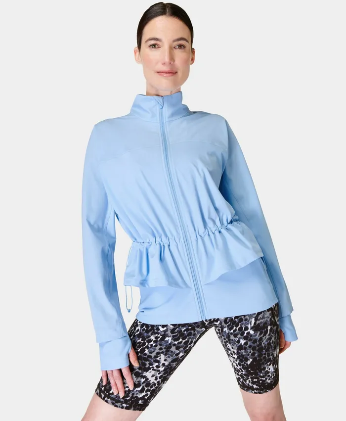 Fast Lane Running Jacket Filter Blue Coats and Jackets Sweaty Betty Women