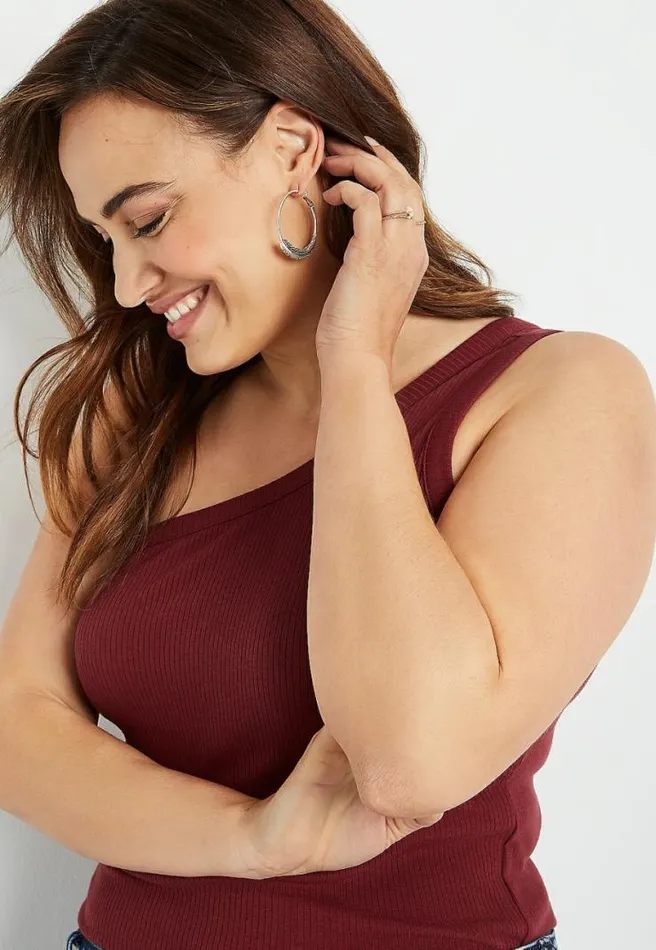 Feather Hoop Earrings Women Maurices Jewelry