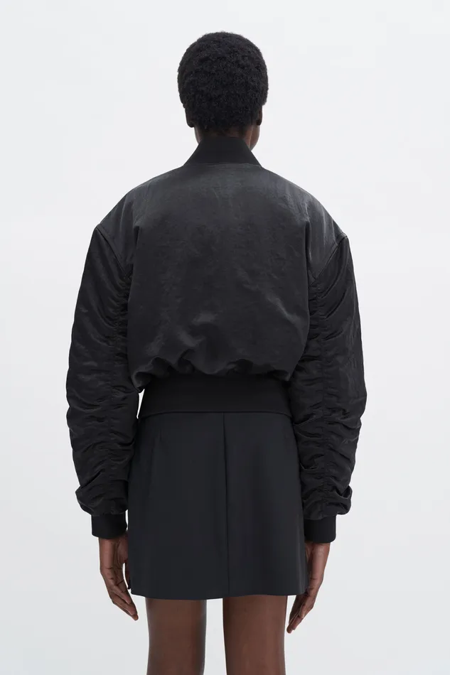 filippak Coats and Jackets Women Nylon Zip Jacket Black