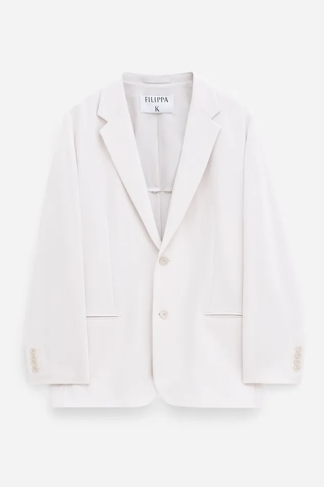 filippak Relaxed Blazer Ivory Women Blazers filippak Relaxed Blazer Ivory Women Blazers